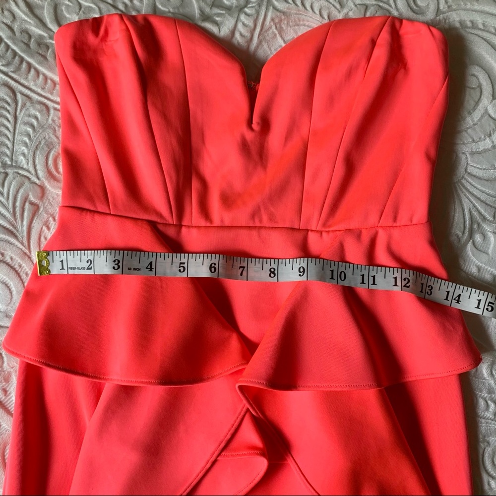 Neon Pink Ruffle Dress - Picture 8 of 9